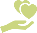 Hand and Heart Icon